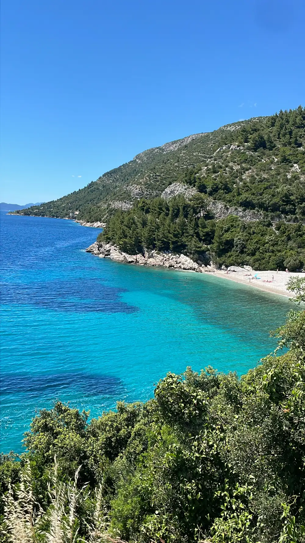 A turquoise cove at Prapratno on the Pelješac peninsula