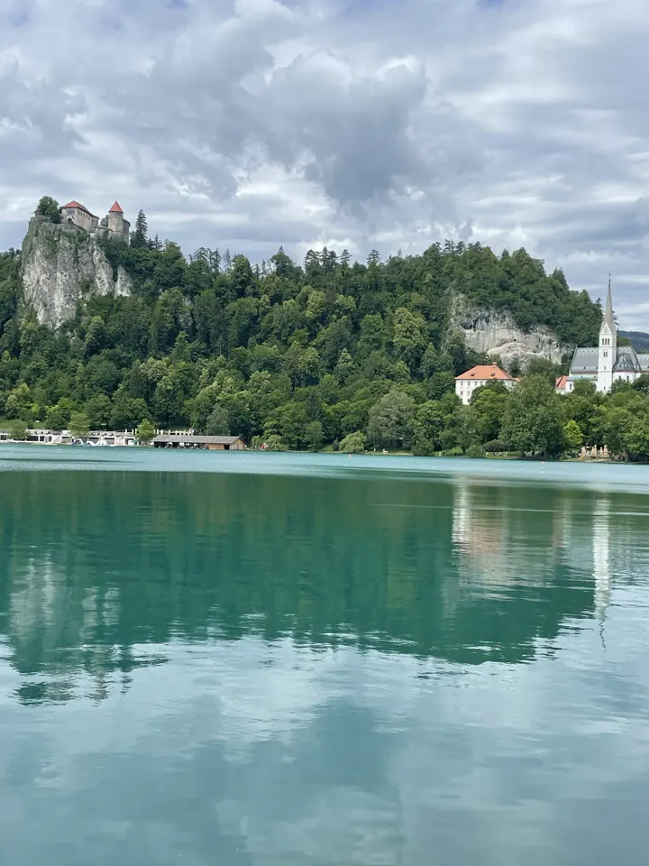 Lake Bled with the castle on its cliff